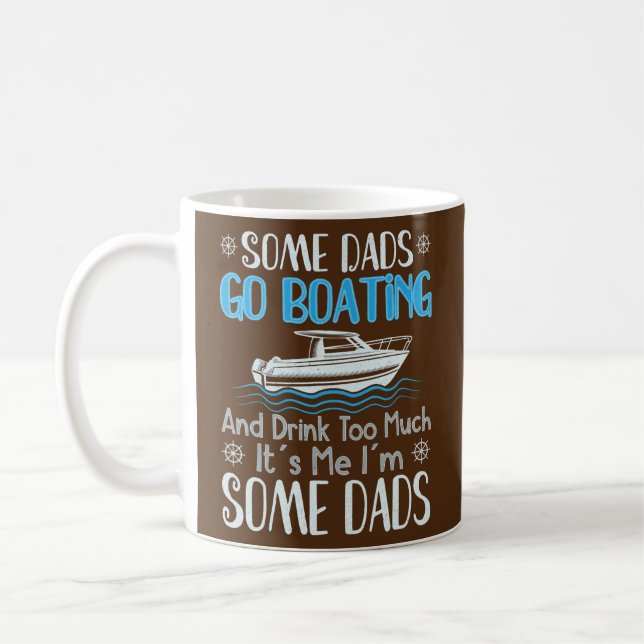 Mug Dads Boating Dad Boat Captain Pontoon Cruising  (Gauche)