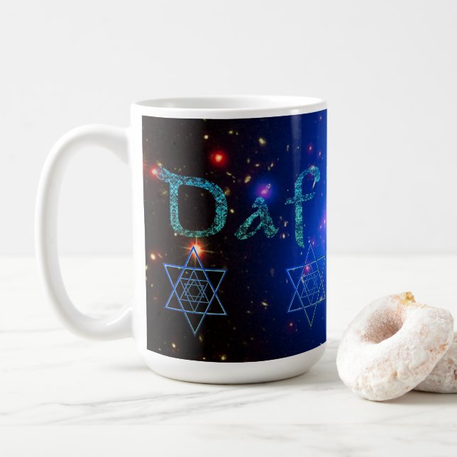 Mug Daf Yomi étoiles et l'espace (Avec donut)