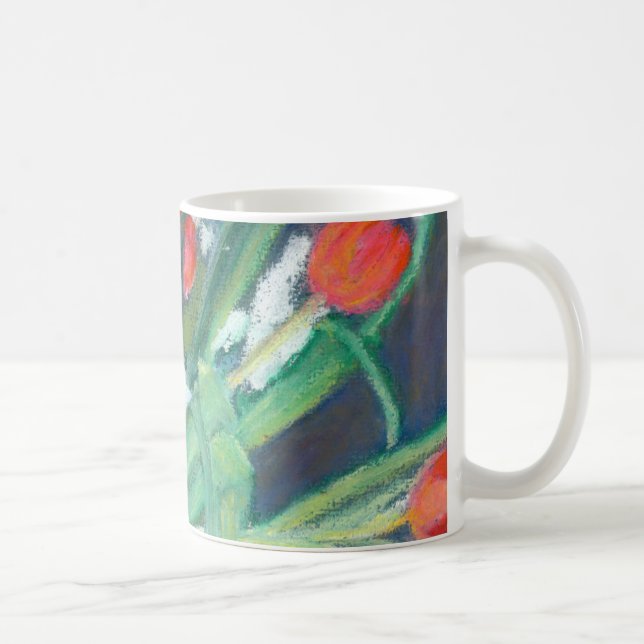 Mug Daffodiles et tulipes peintes à la main dans les p (Droite)
