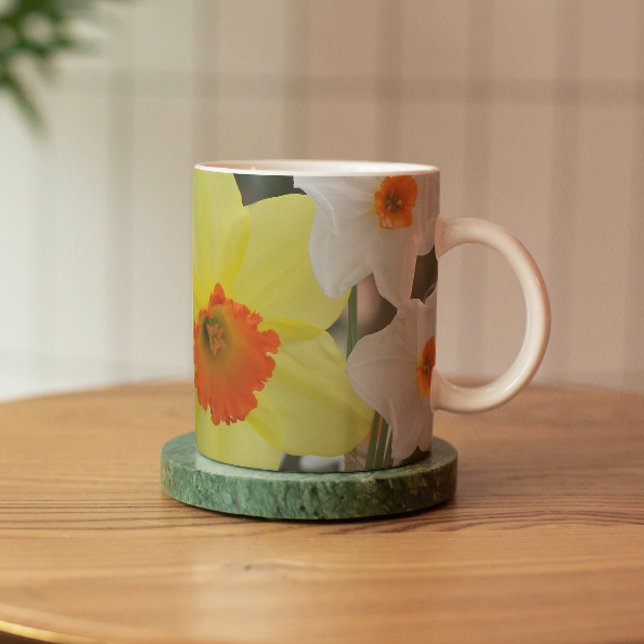 Mug Daffodiles jaunes et blancs Floral (In Situ Coaster)