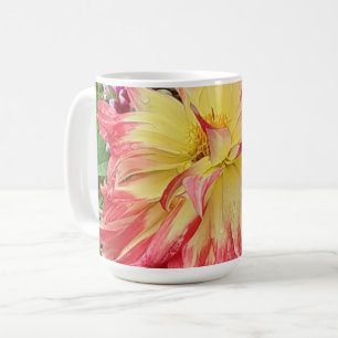 Mug Dahlia rose et jaune