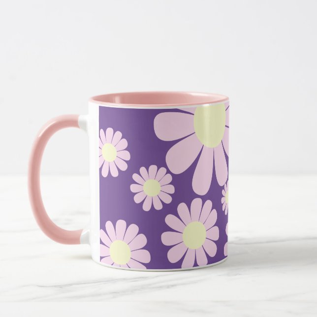 Mug Daisy rose violet (Gauche)