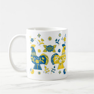 Mug Dala populaire suédoise Rooster l bleu et jaune