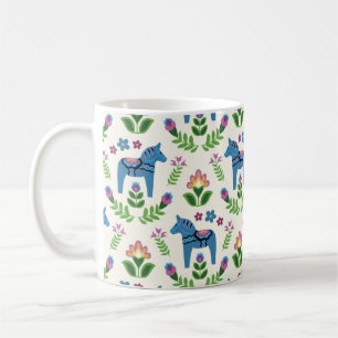 Mug Dala suédois Chevaux bleu