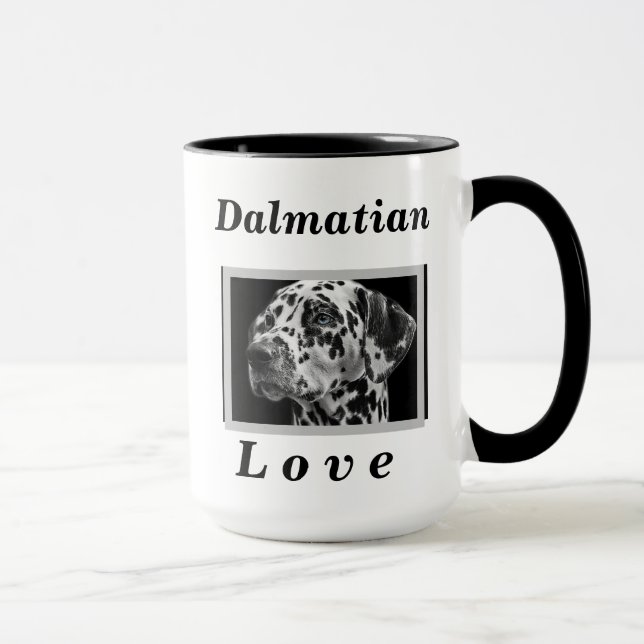 Mug Dalmatie Amour Amoureux des chiens cadeau pour ell (Droite)
