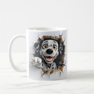 Mug Dalmatien de dessin animé 3D faisant joyeusement i