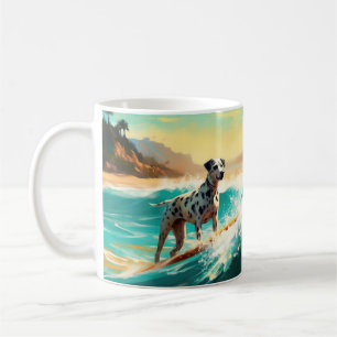 Mug Dalmation Plage Surf Peinture