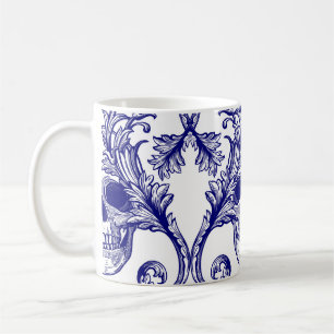 Mug damas bohème, ornement sans couture du crâne.