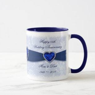 Mug Damask 45e Anniversaire de Mariage