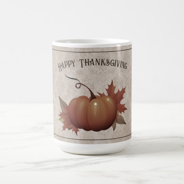 Mug Damask, Citrouille de Thanksgiving (Centre)