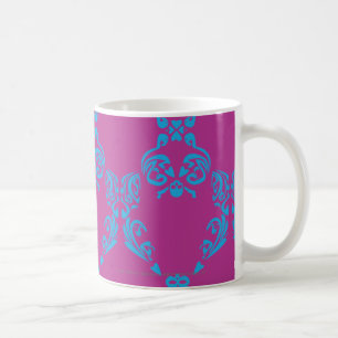 Mug Damassé Aqua-Pourpre