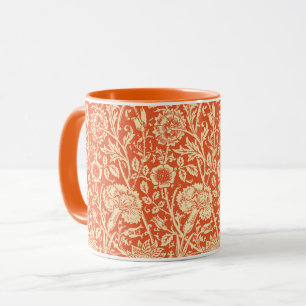 Mug Damassé d'oeillet de Nouveau d'art, mandarine