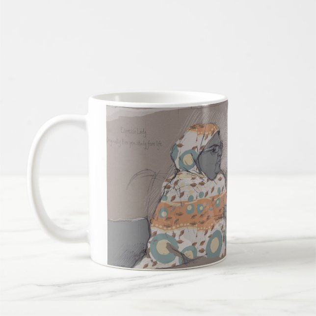 Mug Dame de café express (Gauche)
