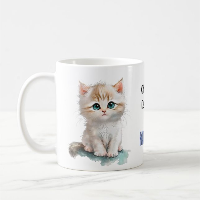 Mug Dame de chat sans enfant pour Kamala (Gauche)