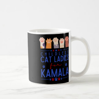 Mug Dame de chat sans enfant pour Kamala Harris Tim Wa