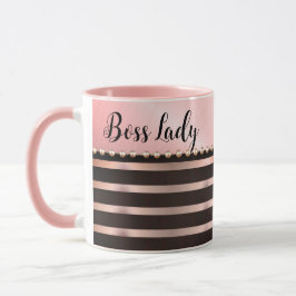 Mug dame de chef rose lisse