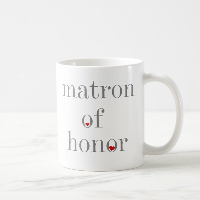 Mug Dame de honneur grise des textes (Droite)