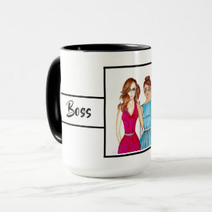 Mug Dame de la mode, sonnerie lumineuse 15oz