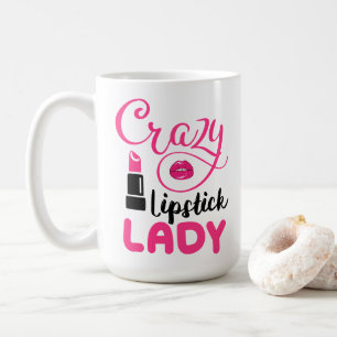 Mug Dame drôle de rouge à lèvres folle Artiste Maquill