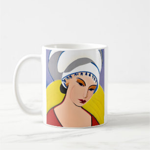 Mug Dame moderne Art déco à Turban