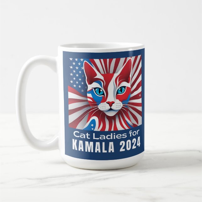 Mug Dames de chat pour Kamala 2024 Démocrate (Gauche)