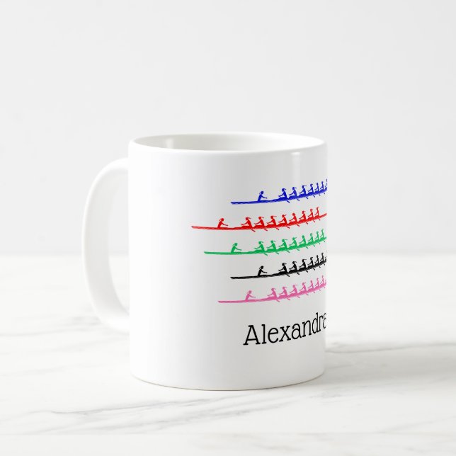 Mug Dames Race Rowers - Jusqu'à cinq bateaux (Devant gauche)