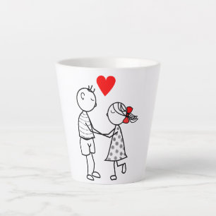 Mug d'amour avec mignon couple