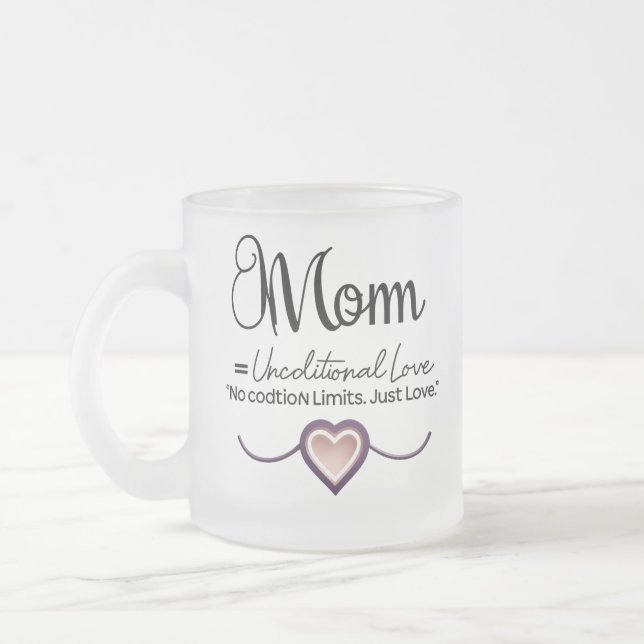 Mug d'amour maman minimale - Conception d'amour in (Gauche)