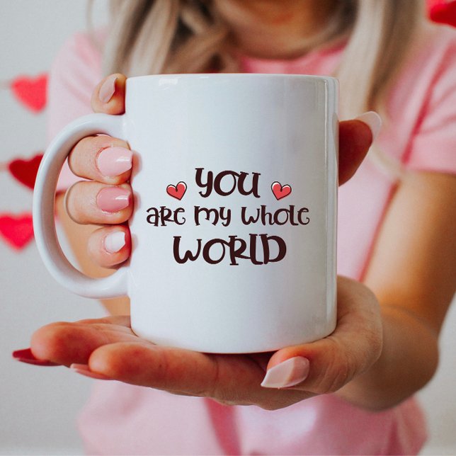 Mug D'Amour Romantique, Vous Êtes Mon Monde Entier (Créateur téléchargé)