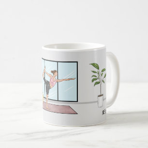 Mug Dancer Pose Yoga Natarajasana avec nom personnalis