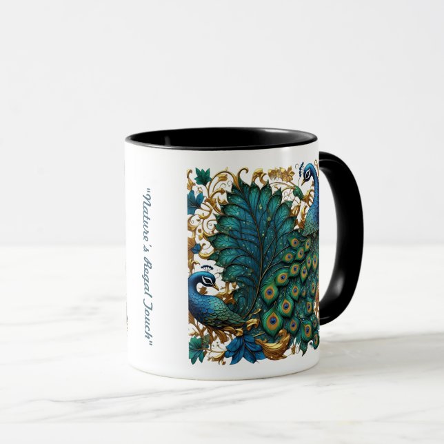Mug "Dancing Peacock Elegance" (Devant droit)