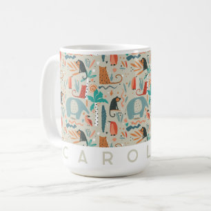 Mug d'animaux de la jungle lunaire   Enfants perso