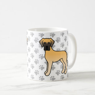 Mug Danois fauve Chien de dessin animé mignon
