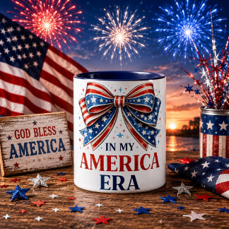 Mug Dans mon America Arc Patriotique Quatre Juillet