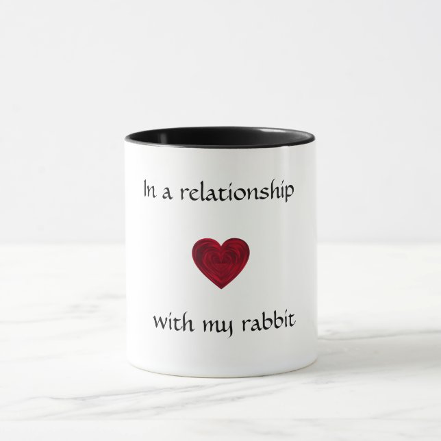 Mug Dans une relation Lapin (Centre)