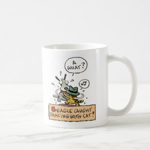 Mug Danse attrapée par beagle avec un chat