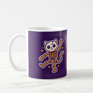 Mug Danse de chat squelette Halloween