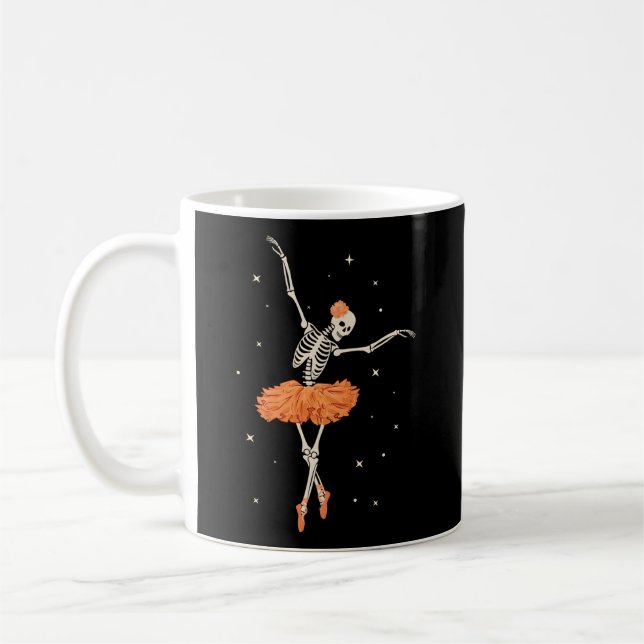 Mug Danse Skeleton Ballerina Ballet Danse Halloween (Gauche)