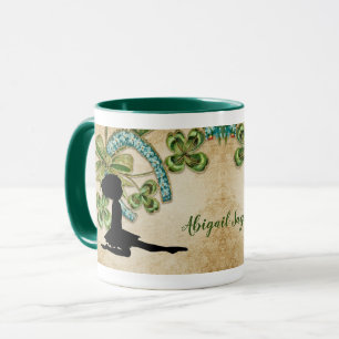 Mug Danseur irlandais personnalisé, Shamrock et fer à 