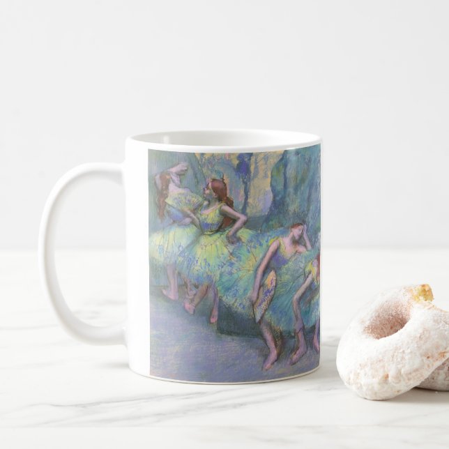 Mug Danseurs de ballet dans les ailes par Edgar Degas (Avec donut)