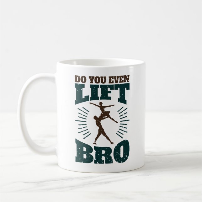 Mug Danseuse de ballet masculine, Levez Même Brun (Gauche)