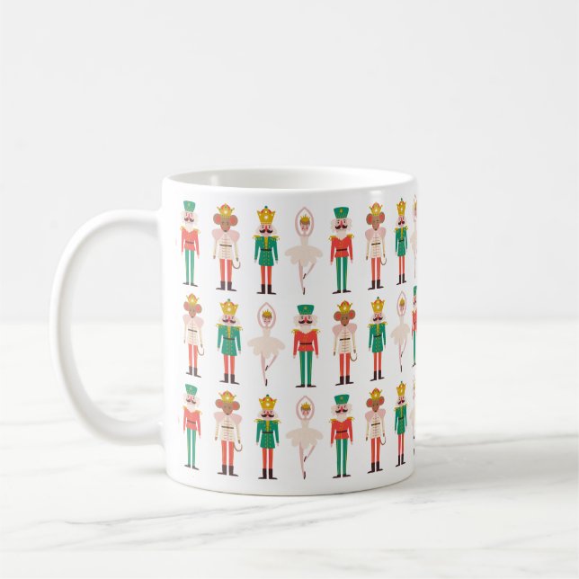 Mug Danseuse de Casse-Noisette de Noël festive  (Gauche)