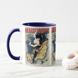 Mug Danseuse Flamenca Art Nouveau Vintage, Ambassadeur