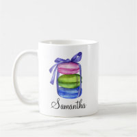 Mug d'aquarelle couleur Macaron personnalisé