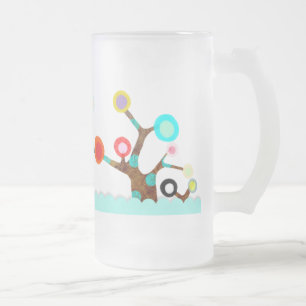 Mug d'arbre coloré blanc