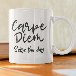 Mug Dark Academia Carpe Diem Typographie Vintage