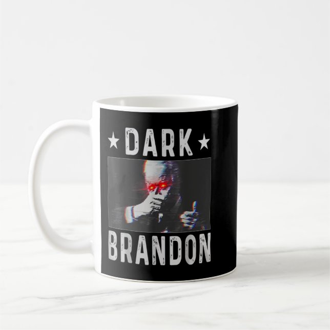 Mug Dark Brandon Funny Biden Saving America Flag Polit (Gauche)