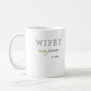 Mug Date d'enregistrement de l'amour éternel de l'épou