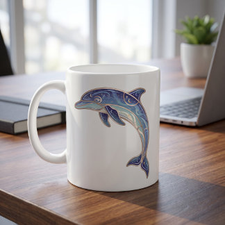 Mug dauphin céleste Luxe ligne artistique