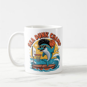 Mug Dauphin Drôle Dunk Afro Basket-ball